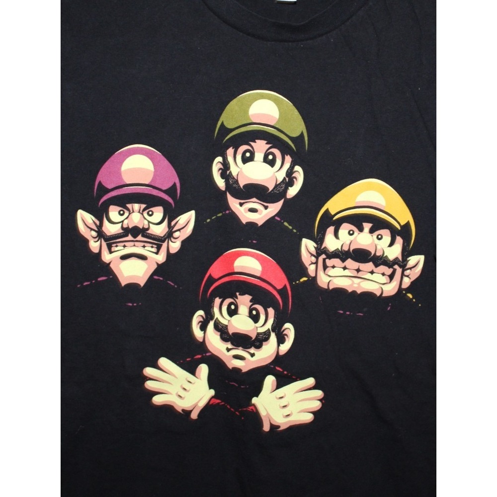 Mario Wario Waluigi Luigi Parody Graphic T Shirt Mens M American Apparel USA